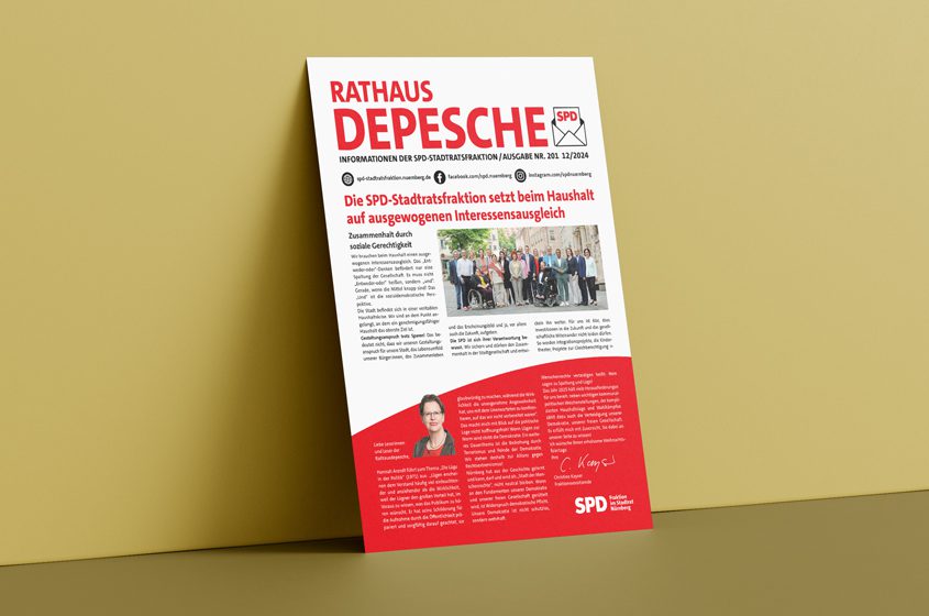 Mockups Design SPD Stadtratsfraktion Nürnberg - Briefumschlag